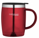 Thermos Cafe Translucent Desk Mug 450ml Red