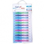San-A Pack of 12 medium toothbrushes