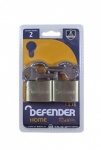 SQUIRE 40mm Brass Padlock Twin Pack Defender