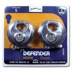 Squire 70mm Discus Padlock Twin Pack Branded Defender