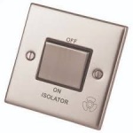 Red/Grey Fan isolator switch – triple pole