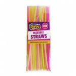 Flexible Plastic Straws 200pk
