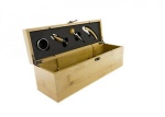 4PCE Wine set , wooden case