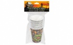 PACK OF 12 HALLOWEEN DESIGN  9OZ PAPER CUPS