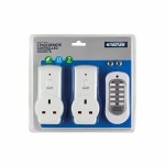 Remote Control Socket - White - Status - 2 pk - in a Clam Shell