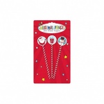 3 Pk Round Christmas Pencil Toppers (ED 6337)