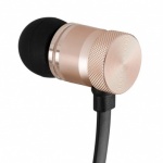 Akai Noise Isolating Bluetooth Wireless Magnetic Earphones with Built-In Microphone, Blush Gold