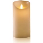 #18cm B-O Dancing Flame Cream Candle Warm White  Led W Timer