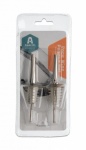 Grunwerg 2pc wine pourer set, stainless steel