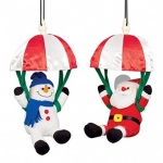 Premier Decorations Santa & Snowman Parachute Decoration