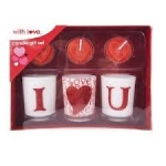 Valentines Day Candle Gift Set I Love You Candle & Bath Time Tea Lights (737064)