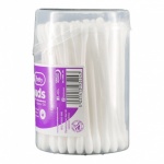 Pretty 100 Paper Stem Flip Top Lids Cotton Buds