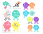 BABY SHOWER GUEST STICKERS TWELVE PACK (FS805)