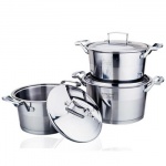 Stainless Steel Cookware set with Metal Lid (ST-8936)