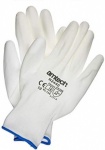 Am-Tech Light Duty PU Coated Work Gloves White XL (Size:10) (N2440)