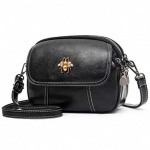 Black Stylish faux leather utility/ shoulder bag 29x26x8cm(KS40-BK)