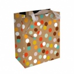 ED Gift Bags, Kraft Spot Large (YAJGB07L) PACK 6