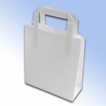 DURA KRAFT WHITE SOS PAPER BAG - SMALL   7 X 10 X 8.5