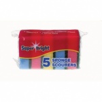 SUPERBRIGHT 5 PK SPONGE SCOURER