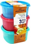 Store It 3pcs Food Containers Assorted
