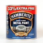 Hammerite Metal Paint - Smooth Silver - 750ml + 33% = 1L Tin (5158234)