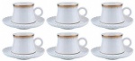 220cc Porcelain Tea Cup & Saucer 12pc set