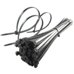 BULK HARDWARE cable ties black  370mm x 4.8mm 15in pack of 100 (EK276)