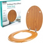 Antique Pine Effect Toilet Seat