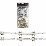 PACK OF 2 2.7M 12 X 12CM 6 SECTION GARLAND SILVER&GOLD