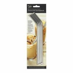 Tala 4 Stainless steel straws plus cleaning brush