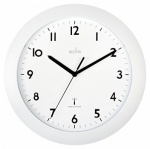 ACTIM 'Cadiz' white Radio Cont.255mm wall clock