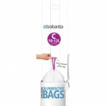 Brabantia Bin Liners, Rolls (White) PerfectFit Bags C, 10-12 litre [20 bags per roll]