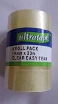 Ultra Tape 4 Roll 19mm x 33m Clear Easy Tear Tape