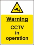 Stick On 50mm x 200mm 'Warning : CCTV in operation'