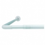 Croydex L Shaped Shower Curtain Rod, White