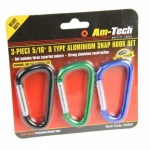 Am-Tech 3pc 5/16'' D Type Snap Hook Set S4320