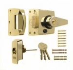 Era 60mm Double Locking Nightlatch Brass BODY.BRS CY.CARD