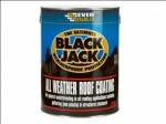 Everbuild All Weather Roof Coating Compound Finish Paint Seal Black 5Ltr