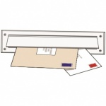 Internal Letterbox Draught Seal + Flap White