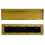 Internal Letterbox Draught Seal + Flap Gold