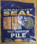P Strip Draught Seal Self Adhesive Pile 5m White