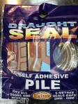 E Strip Draught Seal Self Adhesive Pile 5m White