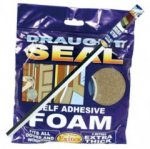 Extra Thick Draught Seal Self Adhesive Foam 5m Brown