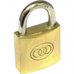 Tri-Circle 38mm Brass Plated Padlock (264)