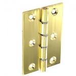 100mm Double Steel Washered Polished Brass Hinges (S4108)