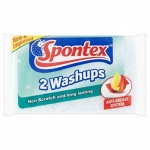Spontex 2pc Non-Scratch Washup Sponge