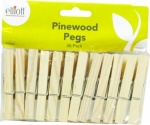 Elliotts Pinewood Clothes Pegs 36 Pack