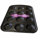 12 Cup Deep Bun Pan Non-Stick (7016)