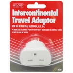 Red/Grey Inter-Continental Travel Adaptor - Blister Pack B52P
