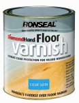 Ronseal Diamond Hard Floor Varnish Clear Satin 2.5Ltr